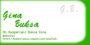 gina buksa business card